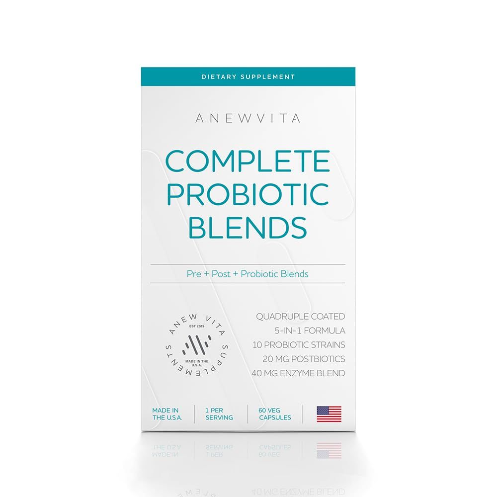 Complete Probiotic Blend: 5-in-1 Digestive Enzymes, Zinc, Postbiotic, Prebiotics and Probiotics for Women Men, Provitalize for Women Digestive Gut Health 10 Strains 20 Billion CFU, 60ct Softgels