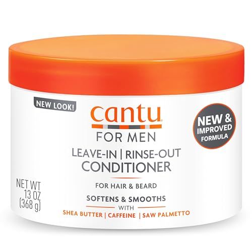 Cantu for Men Leave-In Rinse-Out Conditioner for Hair Beard, 13 oz
