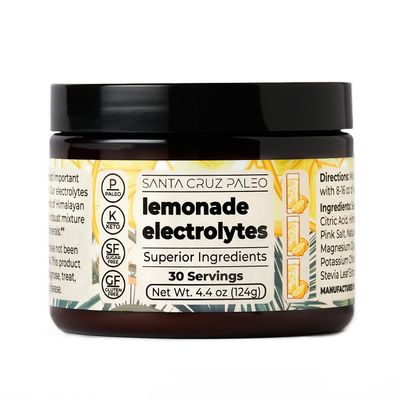 Santa Cruz Paleo Electrolyte Powder Lemonade with Himalayan Sea Salt, Magnesium, Potassium, Sugar-Free, 30 Servings