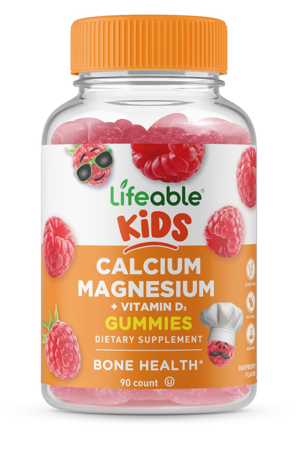 Lifeable Kids Calcium Magnesium and Vitamin D Gummies Great Tasting Kids Calcium Gummies for Tooth and Bone Health Bone Strength Supplements for Kids 90 Gummies