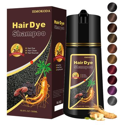 Agthyuve Cherry Brown Hair Dye, Hair Dye Shampoo for Men and Women, Hair Color Shampoo For Home Use, Shampoo Para Canas, Hair Dye Shampoo 3 in 1, 16.9 Fl Oz (Cherry Brown)