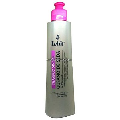 Lehit Champu Sin Sal Gusano De Seda Vitamina E Reestructurador Salt-Free Shampoo Silkworm And Vitamin E Restructuring Silkiness (Regular Size 10oz-300ml)