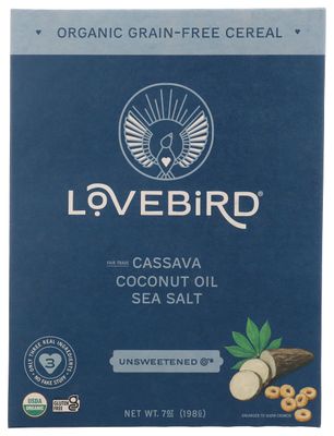 Lovebird Organic Grain Free Unsweetened O&#39;s Cereal, 7 OZ