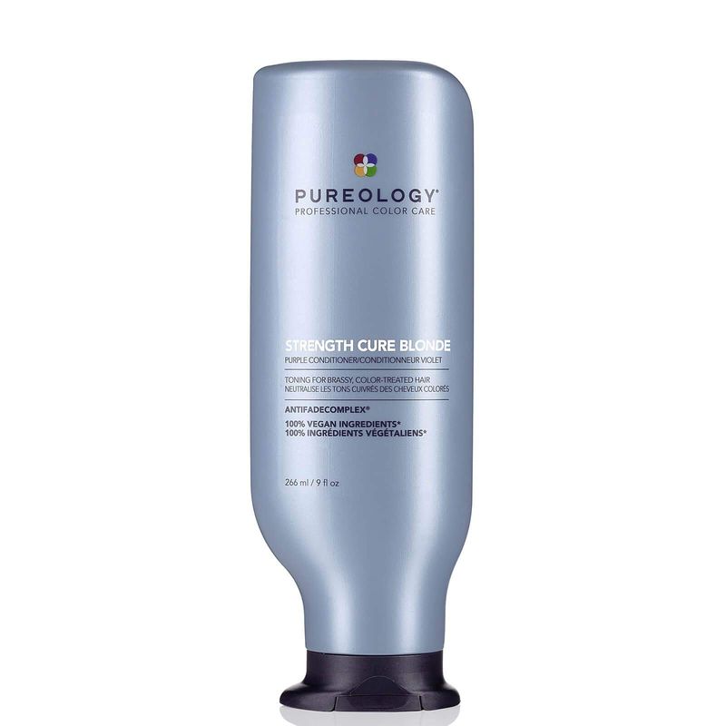 Pureology Strength Cure Blonde Purple Conditioner for Blonde Lightened Color-Treated Hair, 9 Fl Oz