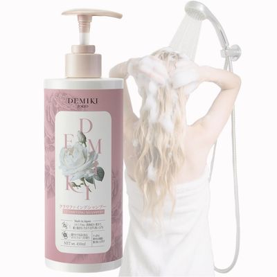 DEMIKI Sulfate Free Shampoo for Oily Hair, Japanese Shampoo for Women, Dye Paraben Free, Organic Rose Scent, Anti-Dandruff, Clarifying,Moisturizing Refreshing, Hair Care, 16oz