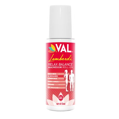 VAL Lombardi Joint Muscle Therapy Magnesium Roll-On Zechstein Magnesium Lotion with Arnica Herbal Blend 3oz