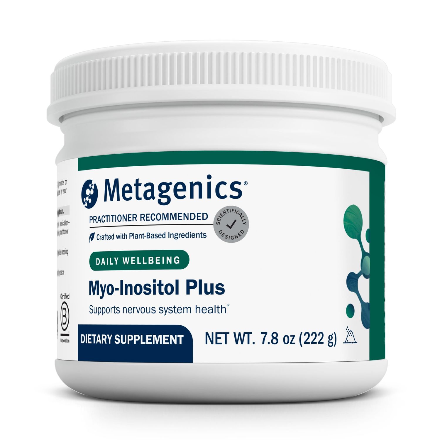 Metagenics Myo-Inositol Plus - Magnesium Supplement for Neuro Health - with Myo-Inositol, Citric Acid Magnesium - Supplements for Nervous System Brain Function - 7.8 Oz - 30 Servings