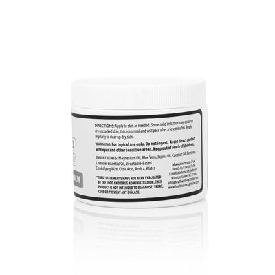Magnesium Body Balm for Muscle Relief All Natural Magnesium Oil Body Balm Infused with Arnica, Aloe Vera, Jojoba Coconut Oil For Headaches, Cramps, Fast Muscle Relief 4-Ounce