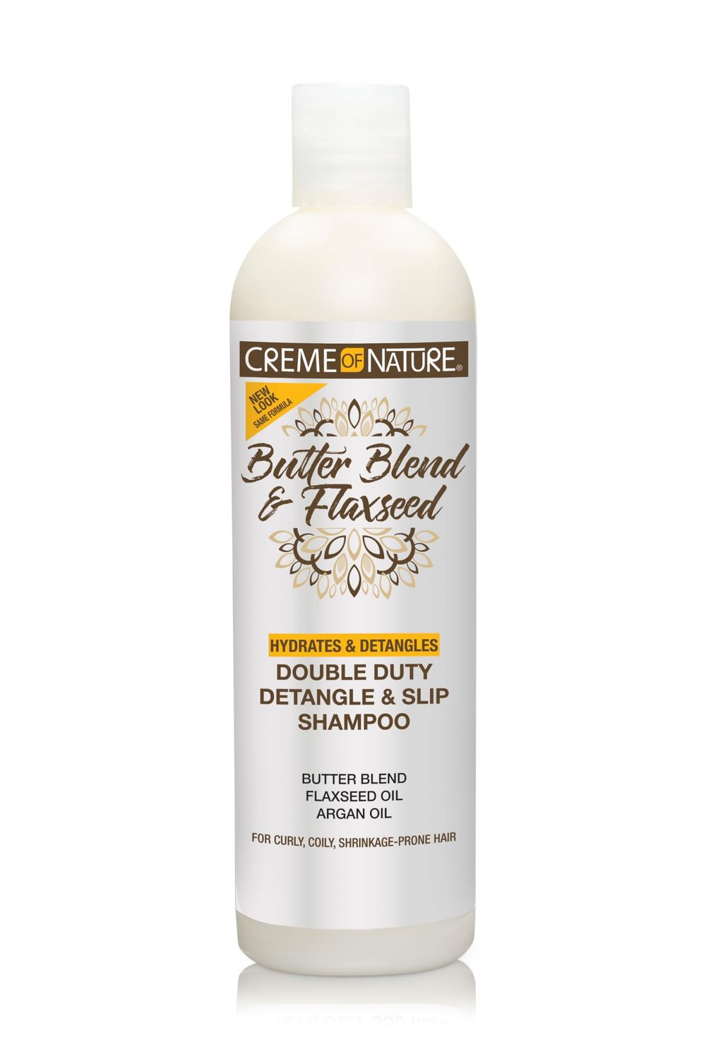 Creme of Nature, Detangling Shampoo, Butter Blend, Argan Oil, Flaxseed Oil, Moisturizing Formula, 12oz