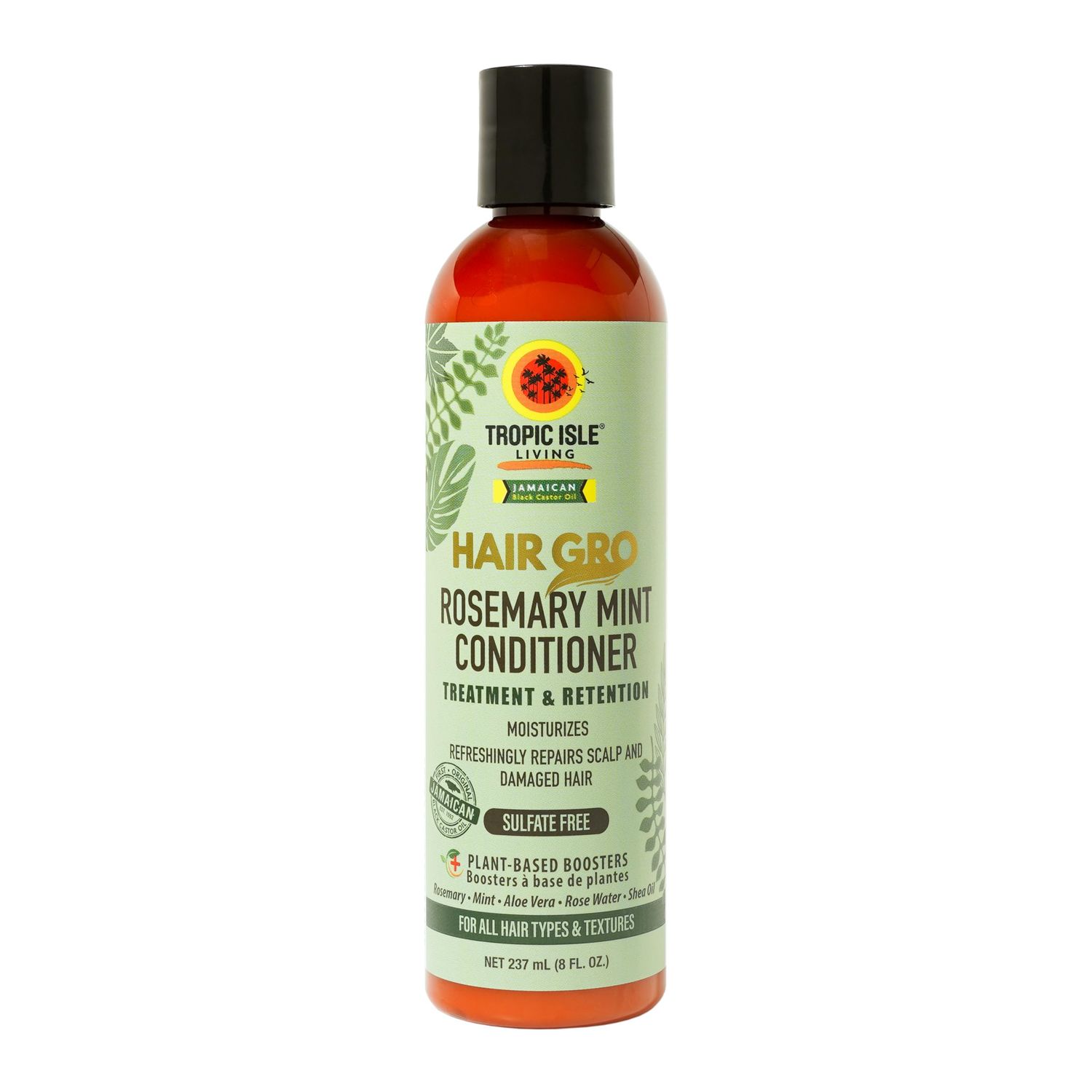 Hair Gro Rosemary Mint Conditioner 8oz 237ml - Moisturizing Formula for Refreshing Scalp and Nourishing Damaged Hair with High Shine