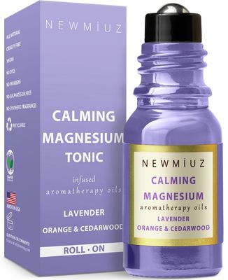 Calm Magnesium Roller Lavender Orange Cedarwood Essential Oil Roll On Calming Aromatherapy Self Care Stress Relief Destress Stocking Stuffers Gifts