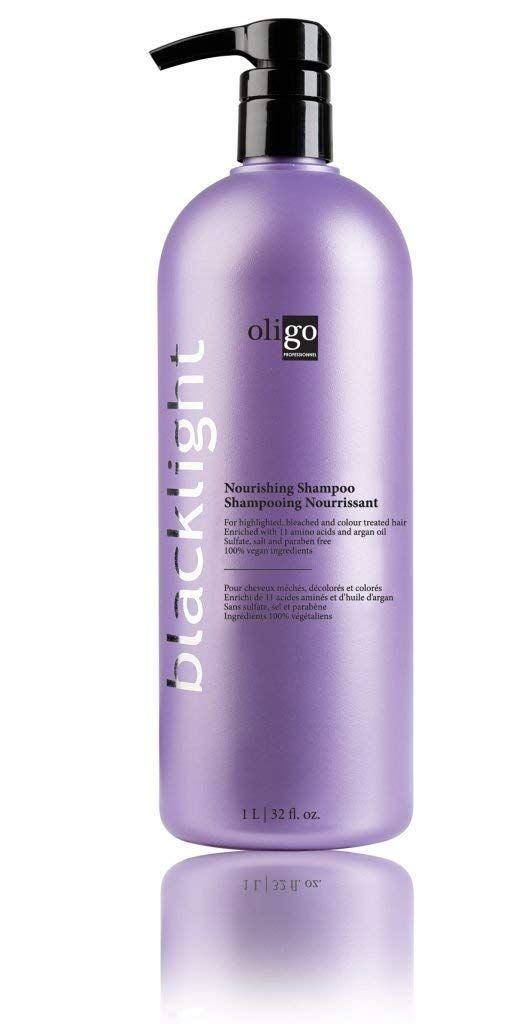 Oligo Professionnel - Blacklight Nourishing Shampoo - Sulfate free shampoo for blondes - Vegan - For Color Treated Hair - Hydrating formula with Argan oil - 32 oz