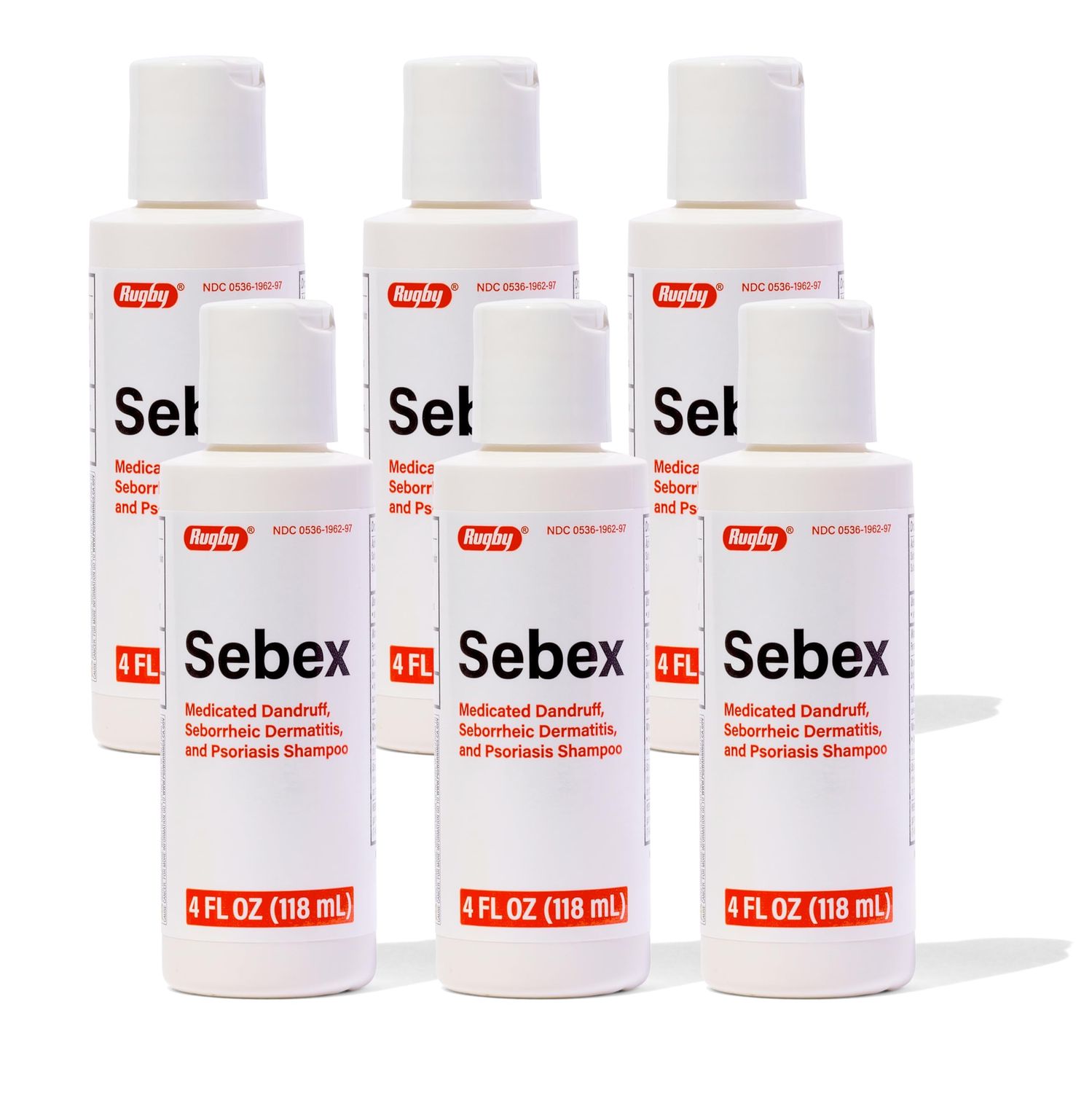 Sebex Medicated Dandruff Shampoo Generic for Sebulex - 4 oz, (Pack of 6) by Major Pharmaceuticals