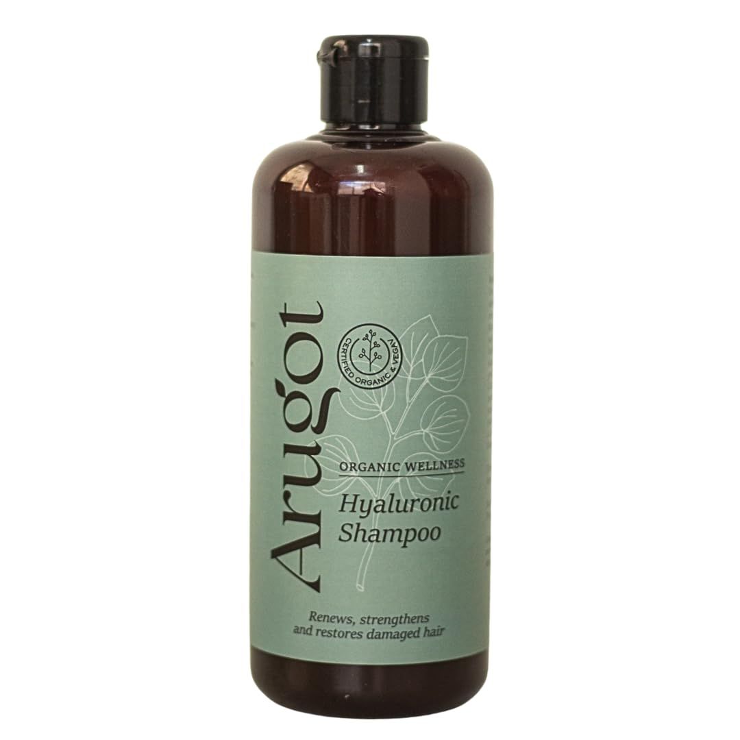 Arugot Organic Shampoo, Made in Israel Moisturizes and Strengthens Damaged Hair, Nourishes Scalp for Growth - Anti Thinning Volumizing for Men Women - 16.9 fl oz.
