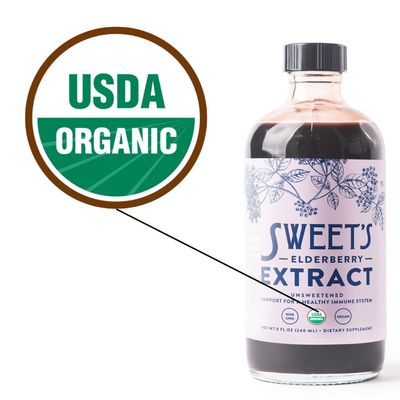 Organic Elderberry Extract Unsweetened Elderberry Immune Support Vegan Keto and Diabetic Friendly 8 fl oz Bottle Alcohol-Free Certified USDA Organic