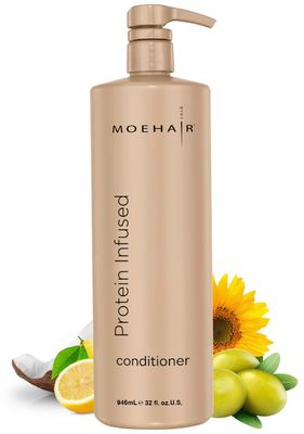 MOEHAIR Protein Infused Hair Conditioner (32 Fl oz) for Chemically Treated, Damaged Dry Hair Smoothens Split Ends Adds Shine and Luster