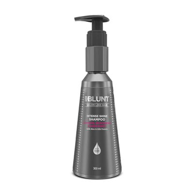 BBLUNT Intense Shine Shampoo Enriched with Shine Tonic, Rice, Silk Protein Softens, Smoothens, Adds Shine Gently Cleanses Hydrates Color-Safe 10.14 Fl Oz (300ml)