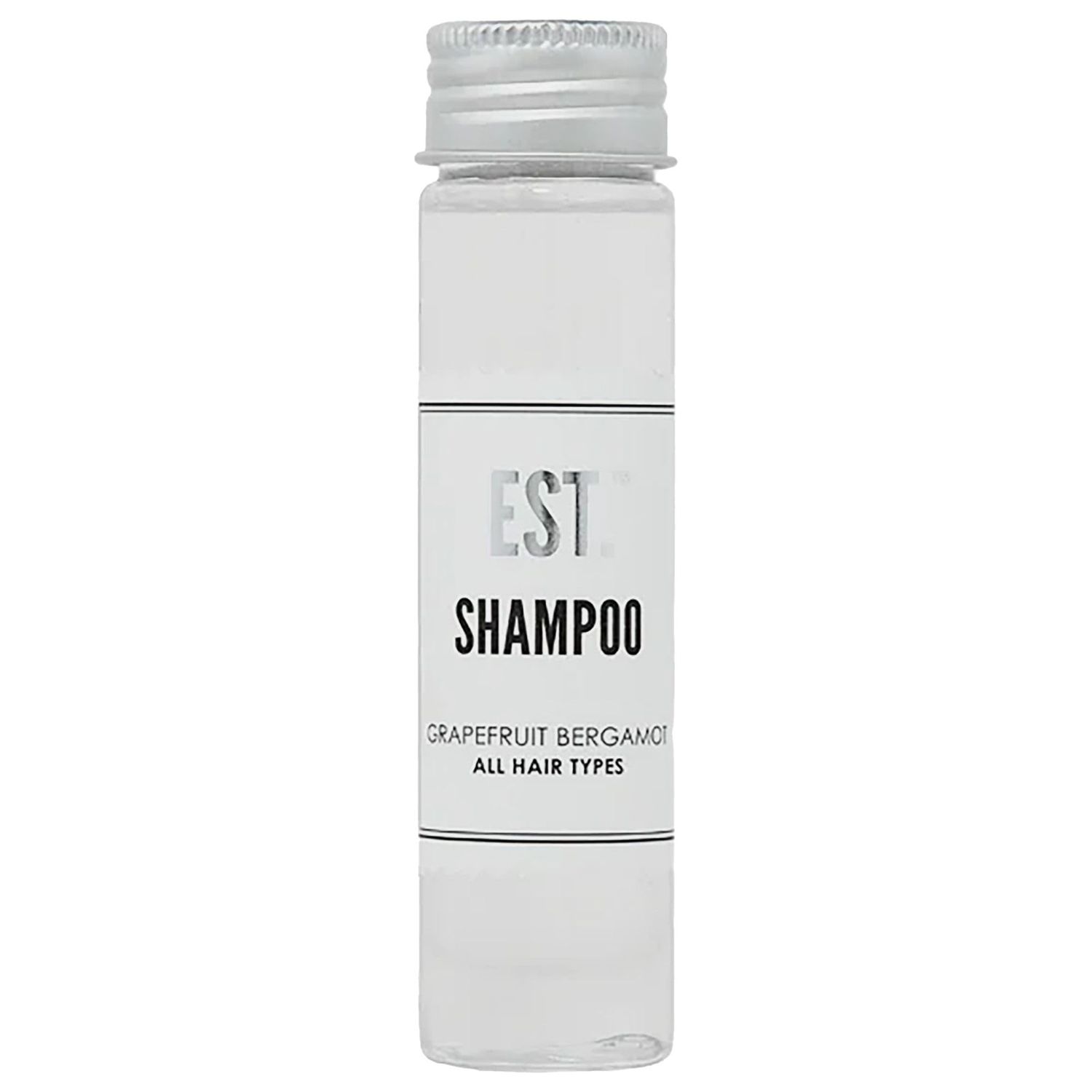 World Amenities EST. Shampoo with Grapefruit-Bergamot fragrance, BiodegradableRecyclable Bottle with Screw Top, 1.41oz 40ml, Pack of 48