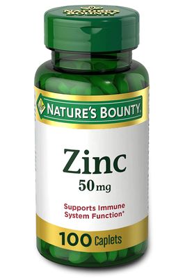 Nature&#39;s Bounty Zinc (Zinc Gluconate) 50 mg, 100 Caplets