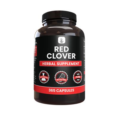 PURE ORIGINAL INGREDIENTS Red Clover (365 Capsules) No Magnesium Or Rice Fillers, Always Pure, Lab Verified