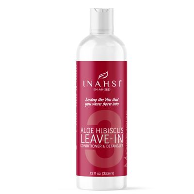 Inahsi Aloe Hibiscus Leave-In Conditioner Hair Conditioner for Men, Women, or Kids with Curly Hair Hair Products for Naturally Curly Hair 12 oz Made in the USA