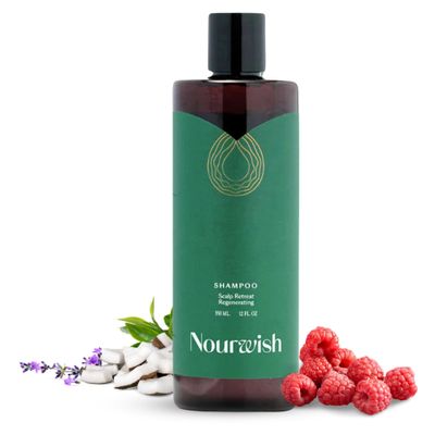 NOURWISH Shampoo For Fine Hair Volumizing Hair Great For Thickening, Balancing, Scalp-Balancing Clarifying