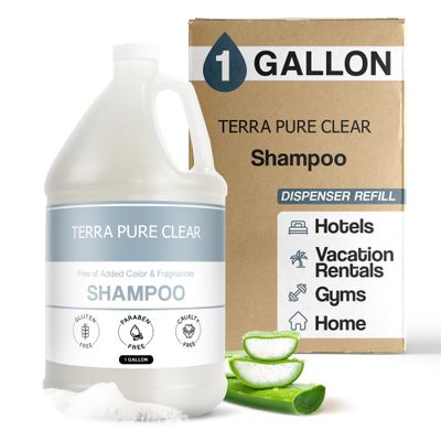 Terra Pure Clear Color and Fragrance Free Gallon Size Shampoo (Individual)
