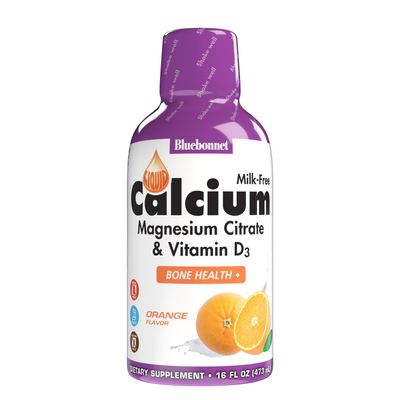 Bluebonnet Nutrition Liquid Calcium Citrate Magnesium Citrate, Vitamin D3, Bone Health, Gluten Free, Soy free, milk free, kosher, 16 Fl Oz, 32 Servings, Orange Flavor, 16 Fl Oz (Pack of 1)