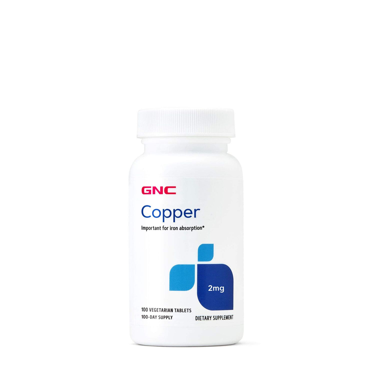 GNC Copper 2mg Important for Iron Absorption 100 Count