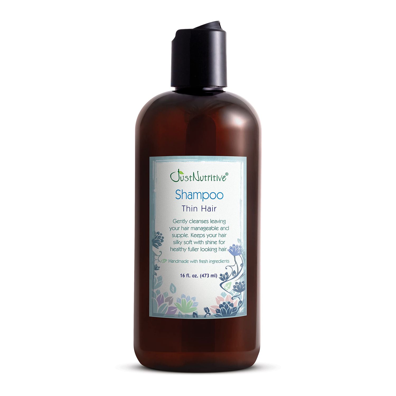 Just Nutritive Thin Hair Shampoo Visibly Thicker Appearance Natural Shampoo for Enhanced Volume 16 Fl Oz