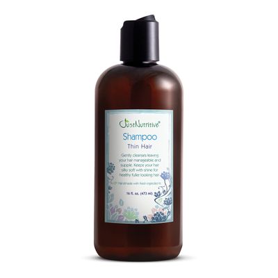Just Nutritive Thin Hair Shampoo Visibly Thicker Appearance Natural Shampoo for Enhanced Volume 16 Fl Oz