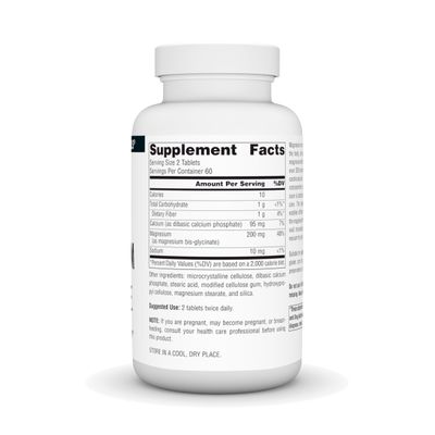 Source Naturals Magnesium Glycinate, for Calm Energy, Bone Heart Support, 200 mg per Serving - 120 Tablets