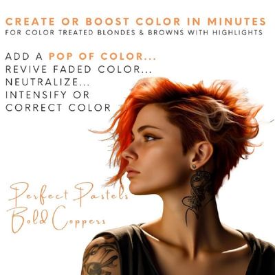 Watercolors INTENSE METALLIC Semi Permanet Color Depositing Shampoo-Sulfate Paraben Free to Maintain Enhance Hair Color 8 fl oz - COPPER