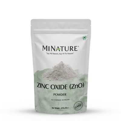 Mi Nature Zinc Oxide Powder 227g (8 oz) Zinc Monoxide for Cosmetic Applications for DIY Skincare and Hair Formulations Non-Nano Cosmetic Grade Mineral Powder