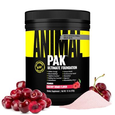 Animal Pak - Convenient All-in-One Vitamin Supplement Powder - Zinc, Vitamins C, B, D, Amino Acids, Immune Support, Digestive Enzymes, and More - Daily Multivitamin for Women Men - 60 Scoops