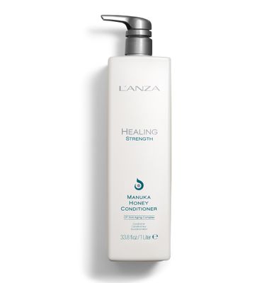 L ANZA Healing Strength Manuka Honey Conditioner - Strengthens, Protects and Restores Weak, Fragile, and Aged Hair, Rich with Keratin Protein, Healing Oils, and Vitamin C (33.8 Fl Oz)