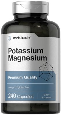 Horb ach Potassium Magnesium Supplement 240 Capsules Premium Quality Non-GMO Gluten Free