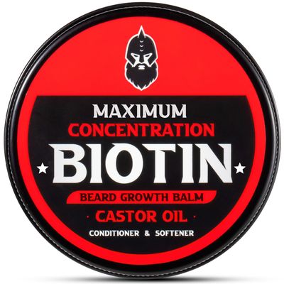 First Melody Beard Balm, Maximum Concentration Biotin, with Castor Oil and Argan Jojoba Oils, Promotes Beard Growth, Styles, Strengthens Softens Beards Mustaches, 2 Ounce,Unscented
