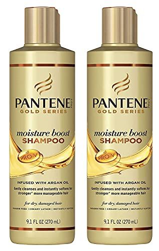Pantene Gold Series Shampoo Moisture Boost 9.1 Ounce (Pack of 2)