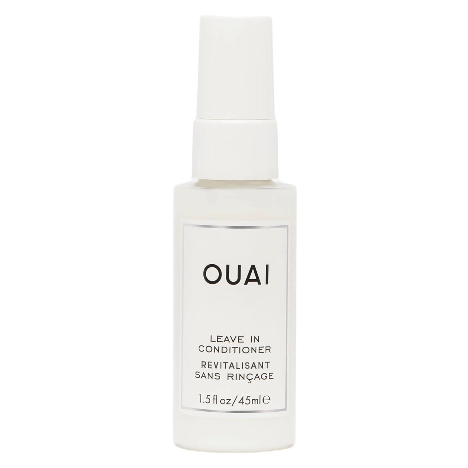 OUAI Leave In Conditioner Heat Protectant Spray - Prime Hair for Style, Smooth Flyaways, Add Shine and Use as Detangling Spray - No Parabens, Sulfates or Phthalates (1.5 oz)