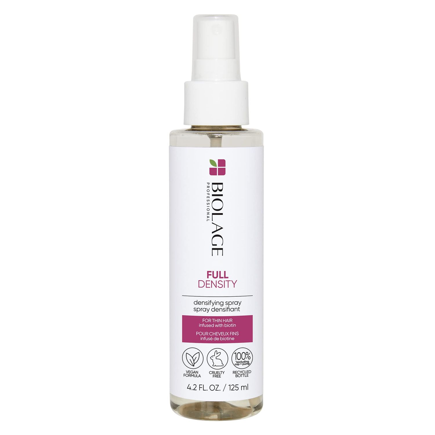 BIOLAGE Full Density Densifying Leave-in Spray For Thin Fine Hair - Provides Volume For Fuller and Thicker Hair With Biotin, Vegan and Cruelty, Paraben Silicone Free