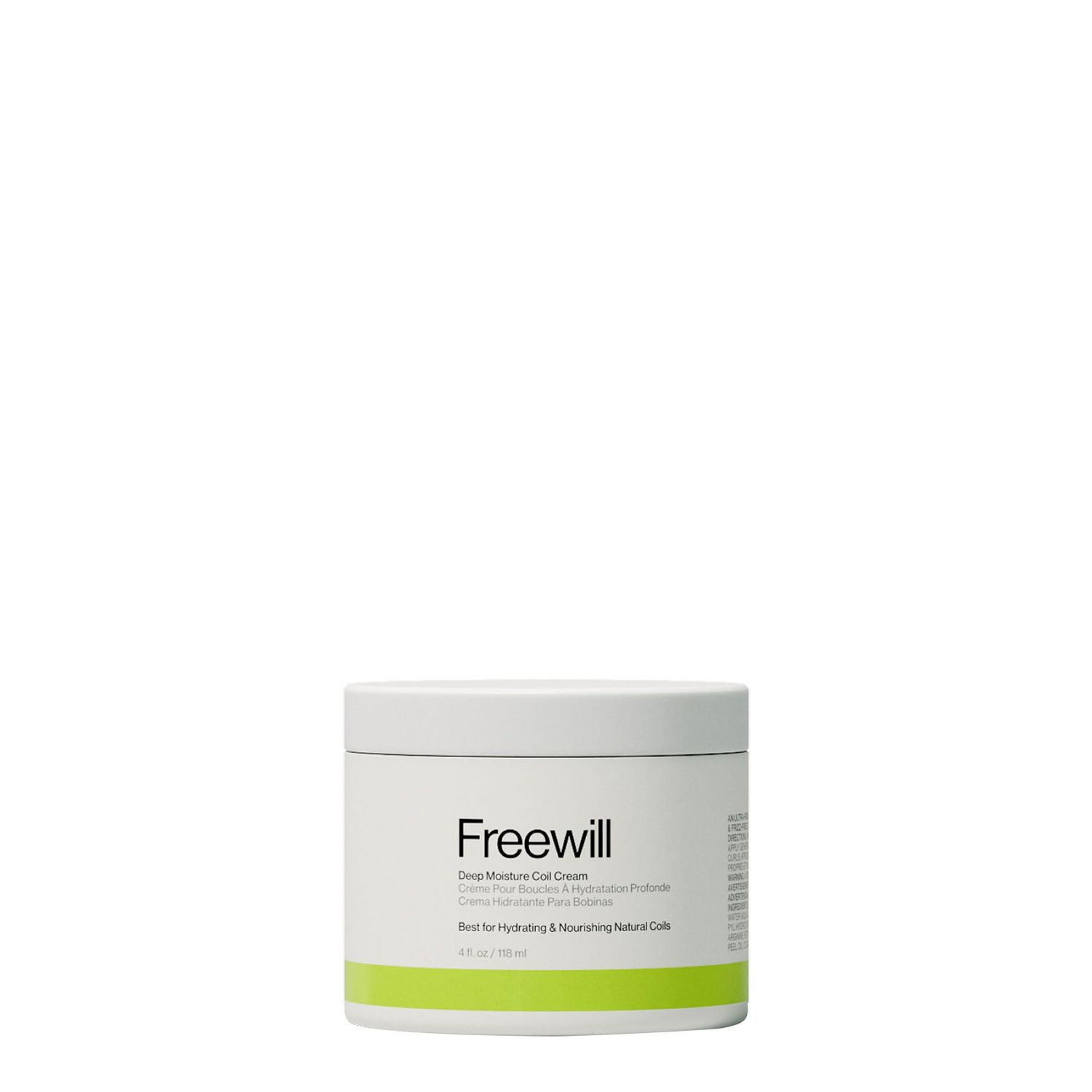 Freewill Deep Moisture Coil Cream, Curl Cream for Curly Hair, Helps Coily and Kinky Curls, Nourishes and Defines Coils, Hair Moisturizer for Frizz-Free Hair, 6 oz