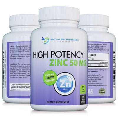 Zinc 50mg - Zinc Picolinate Immune Health Support Supplement 120 Veggie Capsules for Adults and Kids Vitamin, Well-Absorbed High Potency Pure Zinc Supplements - 50mg Per Serving