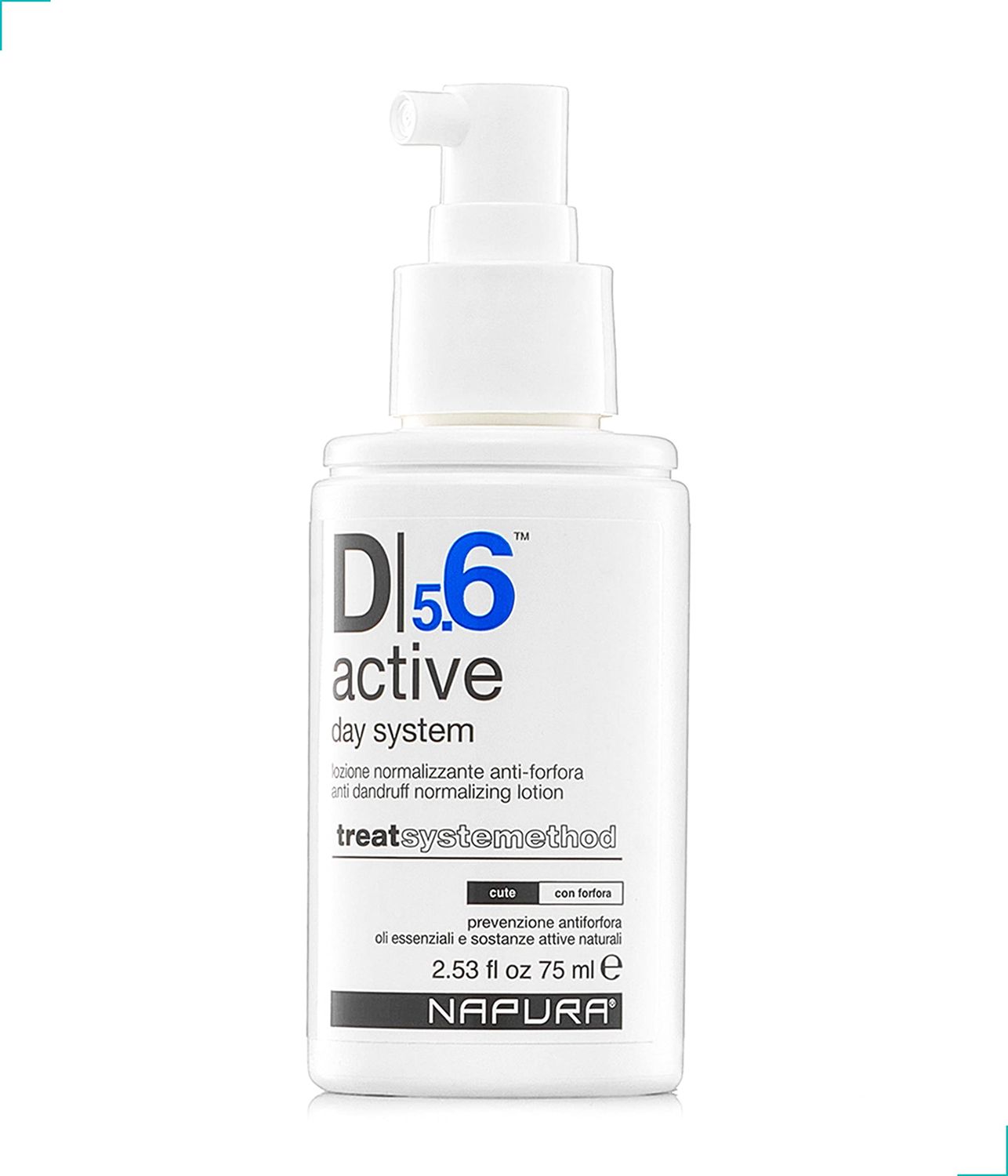 NAPURA D5.6 Anti Dandruff Treatment with Tea Tree Oil, Salicylic Acid and Zinc (2.53 fl oz) - Natural Dry Itchy Scalp Leave In Conditioner Spray for Women and Men