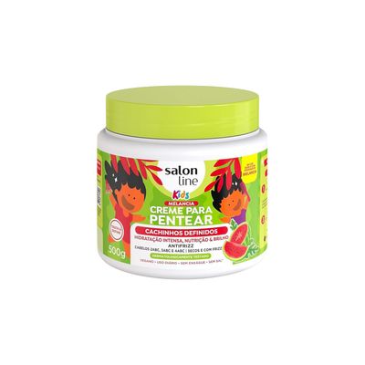 Salon Line - Linha Creme para Pentear (Kids) - Cachinhos Definidos Melancia 500 Gr - (Combing Cream (Kids) - Watermelon Defined Curls Net 19.40 Oz)
