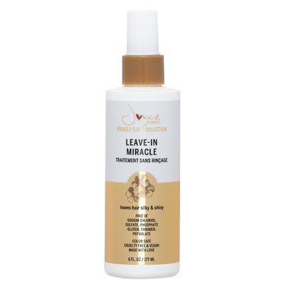 Joyce Giraud Leave-In Miracle Treatment with Pure4 Oils, 6 Oz, Protects from Breakage, Tames Frizz, Adds Shine, Weightless Formula