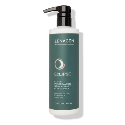 Zenagen Eclipse Color Preservation Gray Support Conditioner Enhances Hair Color Vibrancy, Reduces Gray Appearance, Nourishes Strengthens Aging Hair, Plant-Based, Color-Safe, 16 oz