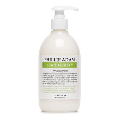 Phillip Adam Thirsty Hair Conditioner for Dry or Damaged Hair - Infused With Argan Oil, Moringa Seed Oil and Macadamia Oil - Paraben Free, Vegan - 12 Fl Oz