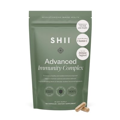 SHII Advanced Daily Immune Support Supplement, 500mg AHCC per Serving, AHCC Supplement with Vitamin D3, Vitamin C, and Zinc, Vegan, Gluten Free, Sugar Free, 120 Mushroom Capsules