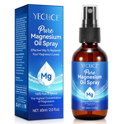Magnesium Oil, Magnesium Spray, 100 Pure Natural Magnesium Oil Spray for Feet, Easy to Absorb and Use 2.0 fl.oz